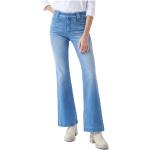 Blaue Salsa Jeans Bootcut Jeans mit Reißverschluss aus Baumwolle für Damen Größe XS Weite 28, Länge 34 