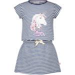Blaue Salt and Pepper Druckkleider & bedruckte Kinderkleider mit Einhornmotiv mit Glitzer für Mädchen für den für den Sommer 
