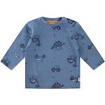 Reduzierte Blaue Langärmelige Salt and Pepper Bio Printed Shirts für Kinder & Druck-Shirts für Kinder mit Dinosauriermotiv für Babys Größe 86 
