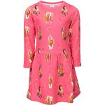 Reduzierte Pinke Unifarbene Salt and Pepper Rundhals-Ausschnitt Kinderkleider aus Baumwolle für Mädchen Größe 146 