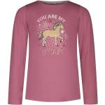 Reduzierte Pinke Langärmelige Salt and Pepper Rundhals-Ausschnitt Printed Shirts für Kinder & Druck-Shirts für Kinder aus Baumwolle für Mädchen Größe 134 