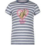 Reduzierte Graue Gestreifte Salt and Pepper Rundhals-Ausschnitt Printed Shirts für Kinder & Druck-Shirts für Kinder aus Baumwolle für Mädchen Größe 134 