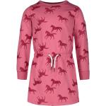 Reduzierte Pinke Unifarbene Salt and Pepper Rundhals-Ausschnitt Kindersweatkleider aus Baumwolle für Mädchen Größe 146 