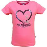 Reduzierte Rosa Bestickte Maritime Salt and Pepper Pailletten Shirts für Kinder mit Herz-Motiv mit Pailletten aus Baumwolle für Mädchen Größe 134 