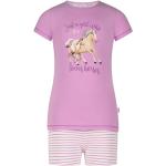 Pinke Motiv Elegante Salt and Pepper Kurze Kinderschlafanzüge mit Pferdemotiv aus Jersey für Mädchen Größe 134 