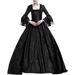 Schwarze Gothic Langärmelige One Shoulder Ballkleider aus Chiffon für Damen Größe 3 XL für Partys für den für den Sommer 