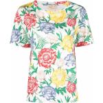 Reduzierte Bunte Blumenmuster Kurzärmelige Ferragamo T-Shirts aus Baumwolle für Damen Größe XS 