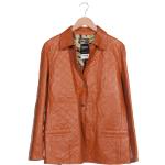 Reduzierte Orange Ferragamo Übergangsjacken aus Leder für Damen Größe L für den für den Winter 