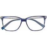 Blaue Ferragamo Rechteckige Herrenbrillengestelle aus Acetat 