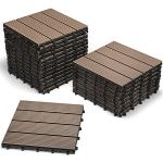 Schokoladenbraune Terrassenplatten & Terrassenfliesen aus WPC 
