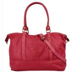 Rote Samantha Look Damenreisetaschen aus Leder 