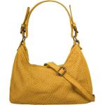 Gelbe Geflochtene Samantha Look Lederhandtaschen aus Glattleder mit Handyfach für Damen 