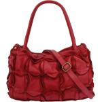 Rote Vintage Samantha Look Lederhandtaschen aus Glattleder für Damen 