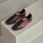 Schwarze adidas Samba Manchester United Lederschuhe & Kunstlederschuhe mit Schnürsenkel aus Leder für Herren Größe 44 