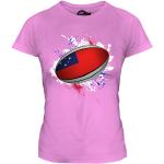 Rosa T-Shirts aus Baumwolle für Damen Größe 3 XL 