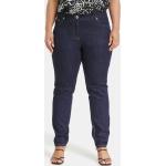 Blaue Unifarbene Gerry Weber Samoon Slim Fit Jeans aus Denim für Damen Größe XXL Große Größen 