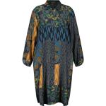Blaue Oversize Langärmelige Gerry Weber Samoon Winterkleider für Damen Größe L Große Größen 