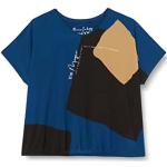 SAMOON Damen 271073-26220 T-Shirt, Cobalt Blue Gemustert, 48