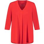 Rote 3/4-ärmelige Gerry Weber Samoon T-Shirts für Damen Größe L Große Größen 
