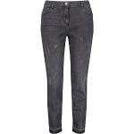 Reduzierte Schwarze Unifarbene Gerry Weber Samoon Slim Fit Jeans aus Baumwolle für Damen Größe XXL Große Größen 