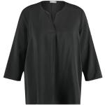 Reduzierte Schwarze Unifarbene 3/4-ärmelige Gerry Weber Samoon Tunika-Blusen aus Viskose für Damen Größe XL Große Größen 