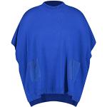 Blaue Kurzärmelige Gerry Weber Samoon Feinstrickpullover aus Polyester für Damen Größe XL Große Größen 