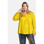 Gelbe Unifarbene Langärmelige Gerry Weber Samoon Tunika-Blusen aus Viskose für Damen Große Größen 