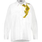Weiße Gerry Weber Samoon Hemdblusen mit Leopard-Motiv für Damen Größe L Große Größen 