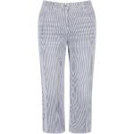Blaue Gerry Weber Samoon Capri-Jeans mit Reißverschluss aus Denim für Damen Größe XL Große Größen 