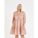 Rosa Gerry Weber Samoon Bio Mini V-Ausschnitt Sommerkleider aus Baumwolle für Damen Große Größen für den für den Sommer 