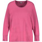Pinke Unifarbene Gerry Weber Samoon Rundhals-Ausschnitt Rundhals-Pullover für Damen Größe XL Große Größen 