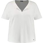 Offwhitefarbene Halblangärmelige Gerry Weber Samoon T-Shirts für Damen Große Größen 