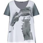 Graue Halblangärmelige Gerry Weber Samoon T-Shirts für Damen Große Größen 