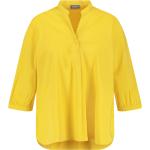 Gelbe 3/4-ärmelige Gerry Weber Samoon Tunika-Blusen aus Polyamid für Damen Größe XXL Große Größen 