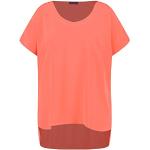 Korallenrote Halblangärmelige Gerry Weber Samoon T-Shirts für Damen Größe L Große Größen 