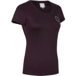 Auberginefarbene Elegante Kurzärmelige Samshield T-Shirts aus Baumwolle maschinenwaschbar für Damen Übergrößen 