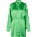 Grüne Samsøe & Samsøe Mini Shirtkleider aus Satin für Damen Größe XS 