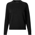 Schwarze Langärmelige Samsøe & Samsøe Kaschmir-Pullover aus Wolle für Damen Größe XL 