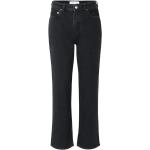 Schwarze Samsøe & Samsøe Straight Leg Jeans Faded aus Denim für Damen Größe XS Weite 30, Länge 32 