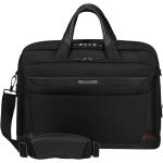 Schwarze Samsonite Pro-DLX 3 Herrenlaptoptaschen & Herrennotebooktaschen mit Reißverschluss aus Kunstfaser 
