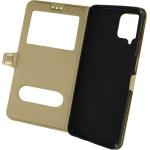 Goldene Samsung Galaxy A22 Hüllen Art: Flip Cases aus Kunstleder mit Sichtfenster 