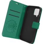 Grüne Samsung Galaxy A42 5G Cases Art: Flip Cases mit Mandala-Motiv mit Muster mit Band 