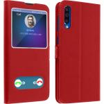 Rote Samsung Galaxy A50 Hüllen Art: Flip Cases aus Kunstleder mit Sichtfenster 