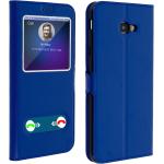 Blaue Samsung Galaxy J4 Cases Art: Flip Cases aus Kunstleder mit Sichtfenster 