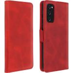 Rote Vintage Samsung Galaxy S20 FE Hüllen Art: Flip Cases aus Kunstleder 