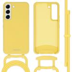 Gelbe Samsung Galaxy S22 Hüllen Art: Soft Cases aus Silikon mit Band 
