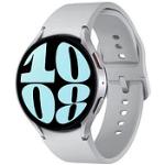 Silberne SAMSUNG Galaxy Watch6 Smartwatches mit LTE mit Schrittzähler 