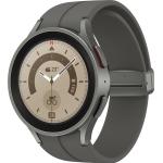 Graue SAMSUNG Galaxy Watch5 Pro Android Wear Smartwatches mit Touchscreen-Zifferblatt mit GPS mit Bluetooth mit Titanarmband 