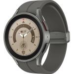 Graue SAMSUNG Galaxy Watch5 Pro Android Wear Smartwatches mit Touchscreen-Zifferblatt mit GPS mit LTE mit Titanarmband 