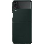 Reduzierte Grüne SAMSUNG Samsung Galaxy Z Flip 3 Hüllen Art: Flip Cases mit Bildern aus Leder stoßfest 